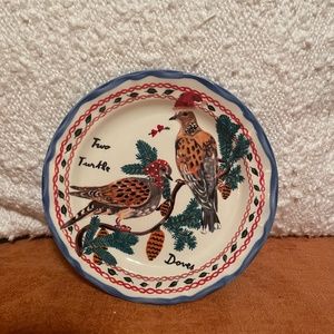 Nathalie Lete 2021 Anthropologie Two Turtle Doves Plate